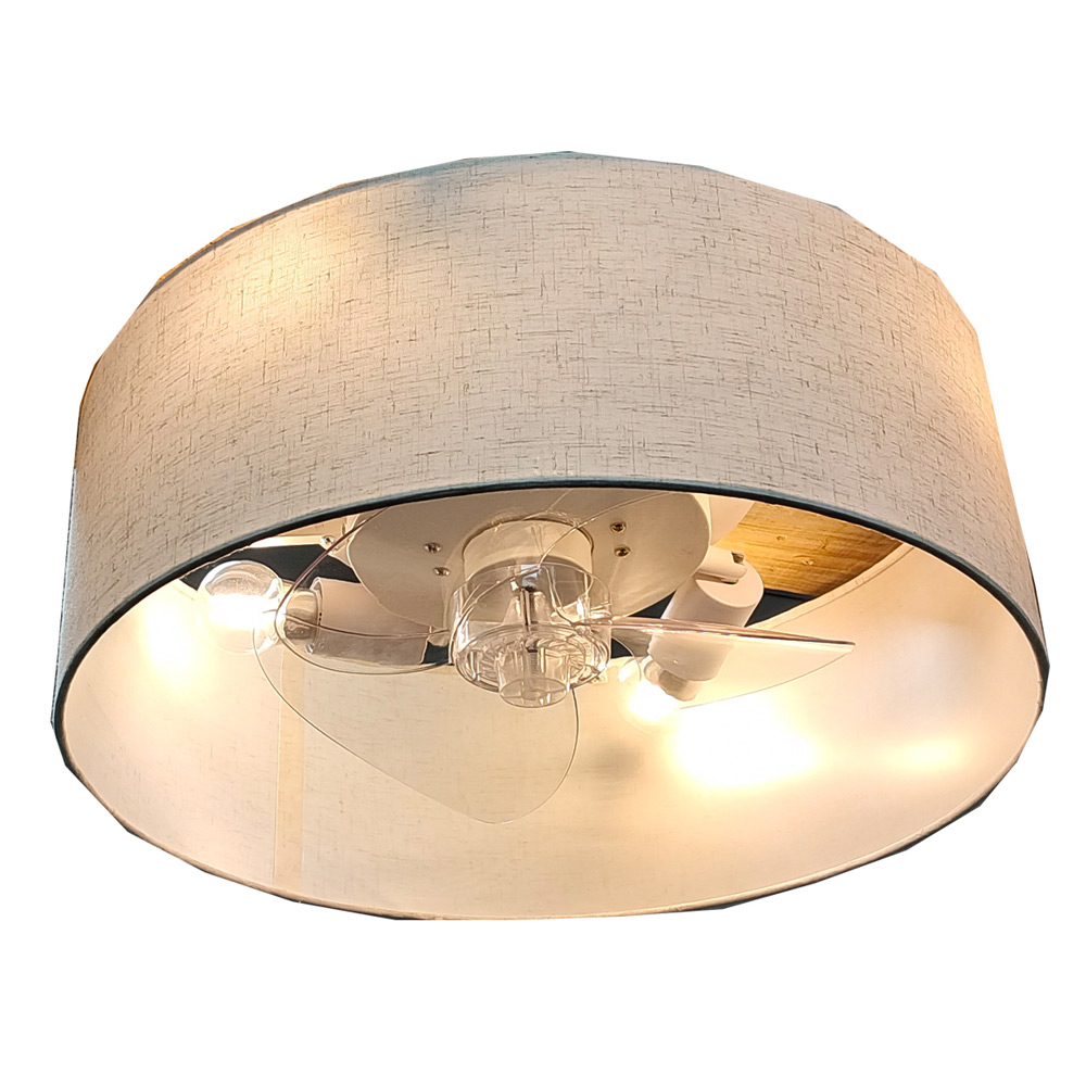 Ceiling Fan Light Fixture, 18inch Decoration Ceiling Fans, DC Motor&Remote Contol, Low Profile Flush Mount Ceiling Fans for Living Room