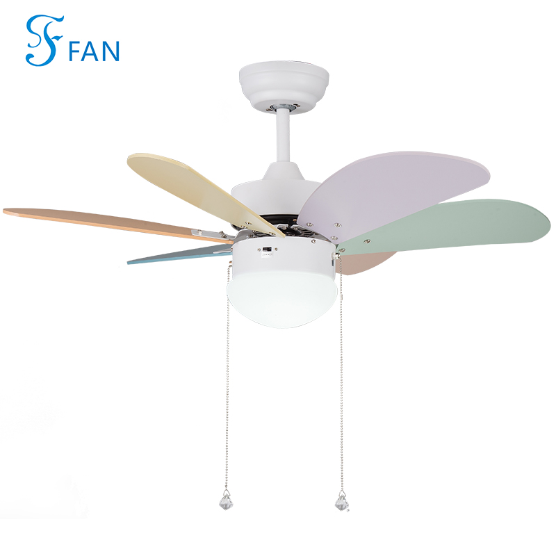 5-Blade Modern Ceiling Fan with Light, 3-Speed Remote Control, Low Noise AC Motor with Timing Function