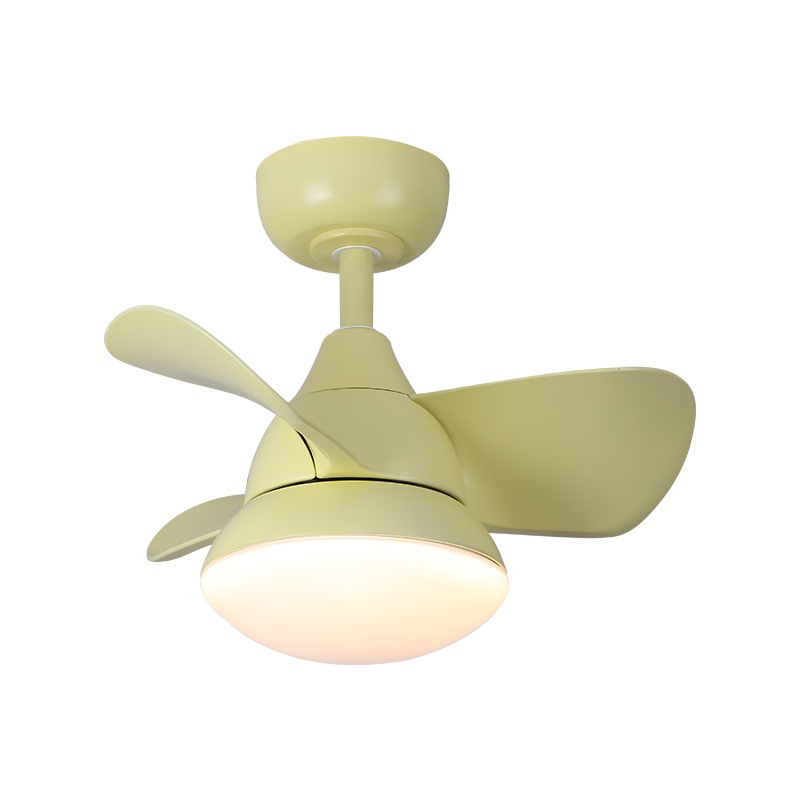 Macaron Color Ceiling Fan with Light | Kids Room Silent LED Ceiling Fan Light