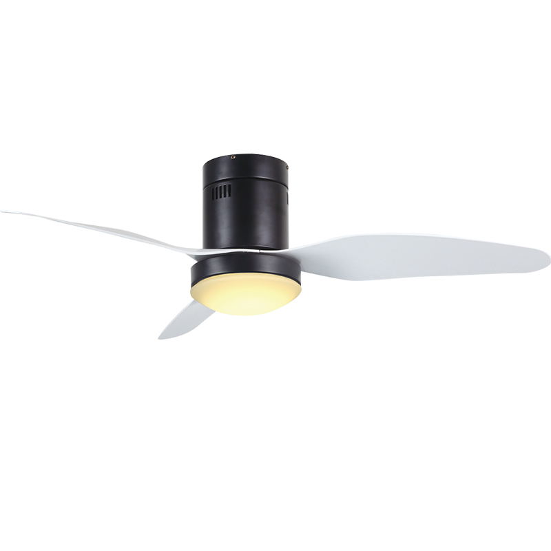 Low Profile Ceiling Fan with Light | Modern Flush Mount 3-Blade LED Fan Light