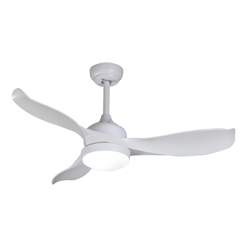 Modern White Ceiling Fan with Light | 3-Blade DC Motor LED Ceiling Fan