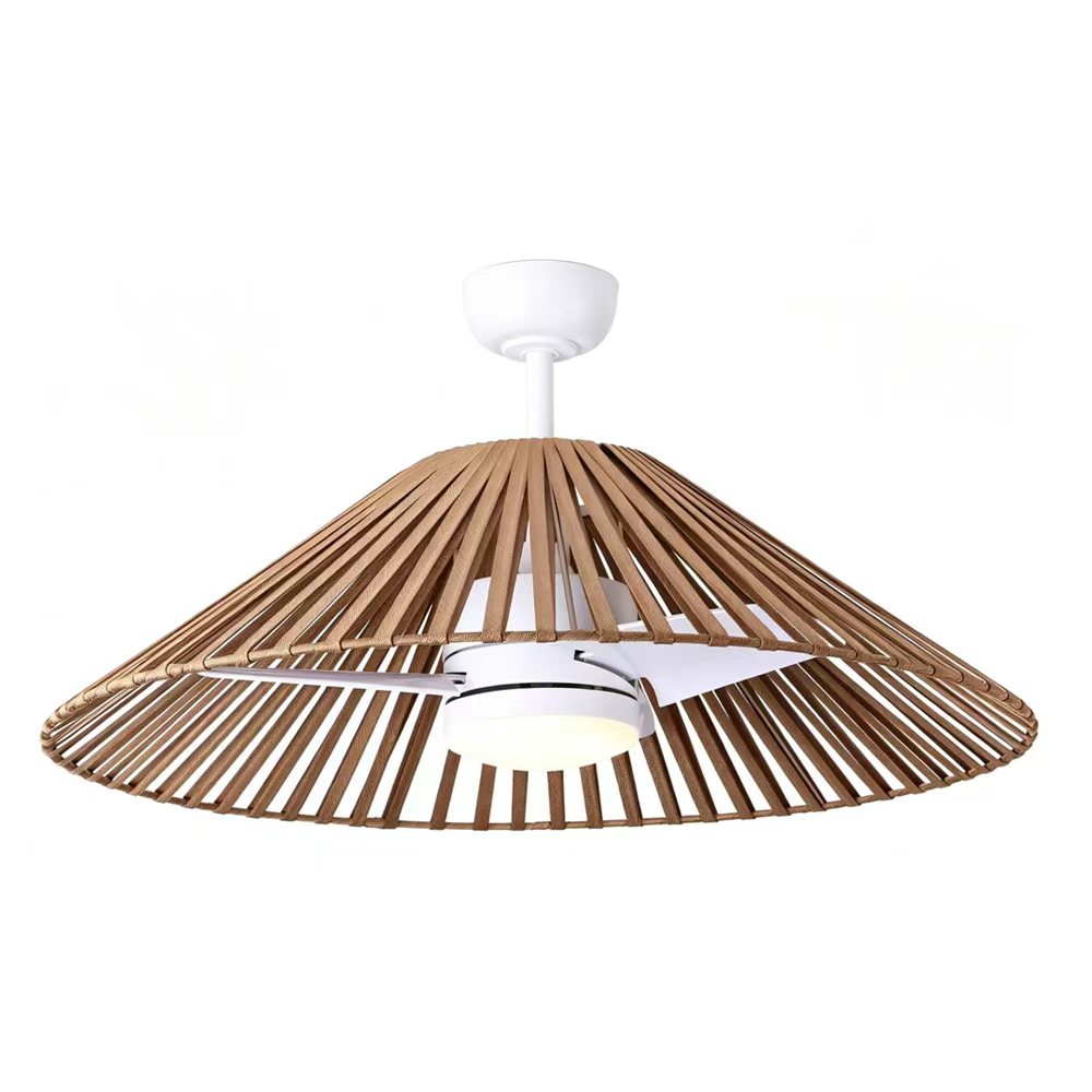 Lampshade led ceiling fan light with remote control