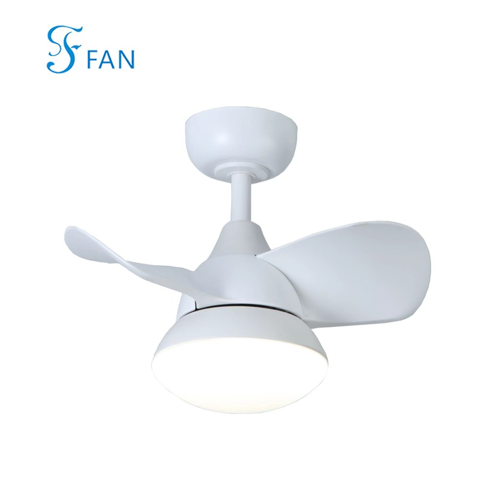 White ceiling fan with light