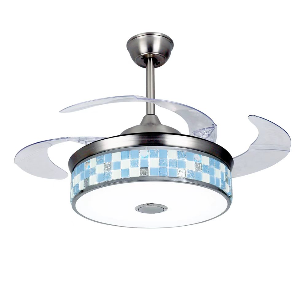 mosaic hidden blade ceiling fan