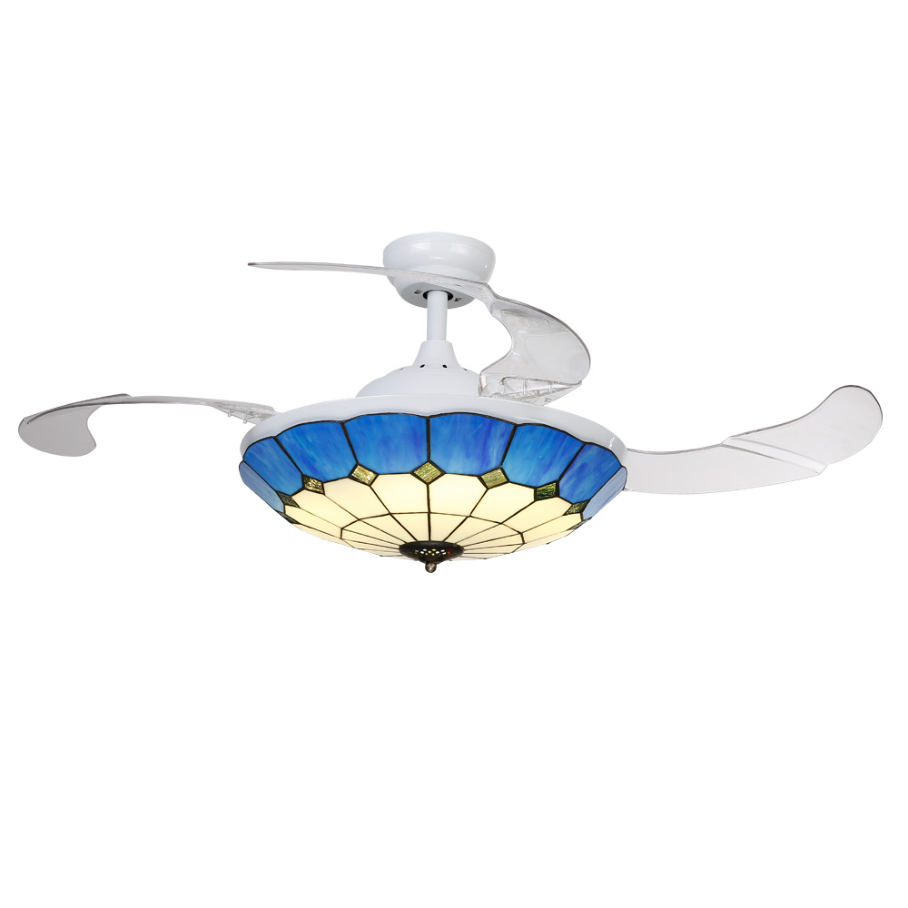 Tiffany style ceiling fan