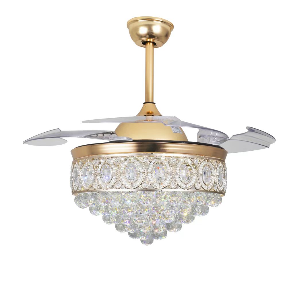 Luxry crystal ceiling fan light