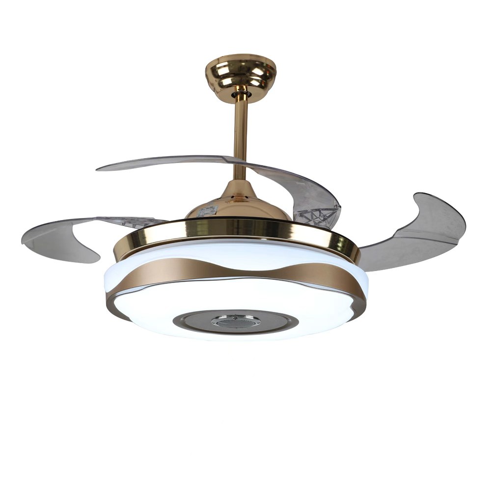 Gold finishing hidden ceiling fan