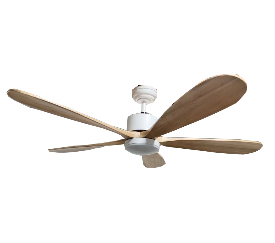 52" wooden blade fan light