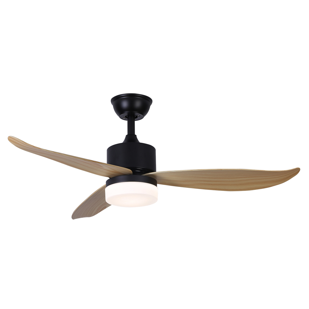 48inch Ceiling Fan with Light, Remote control&DC Quitet Motor, Reversible Motor, ABS blade, Long lifespan LED Fan Light for Living Rooms